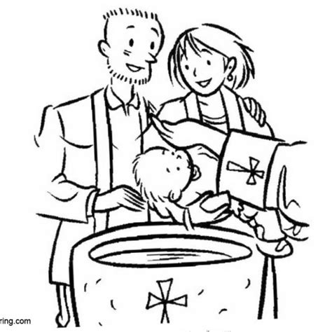 Baptism Coloring Pages Baby Crying - Free Printable Coloring Pages