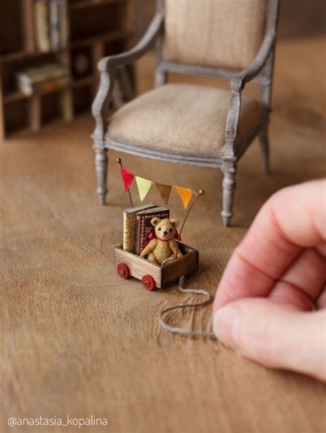 1:12 scale mini teddy bear 5 jointed | Миниатюрные игрушки, Винтаж ...