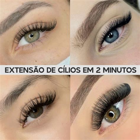 Cílios Postiços Fio A Fio Volume Russo Extensão De Cílios - Cílios Postiços Importados Efeito Extensão Curvados Naturais Russo Mink ...
