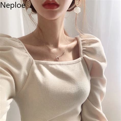 Neploe/шикарная футболка с квадратным вырезом и вырезом на шее ...