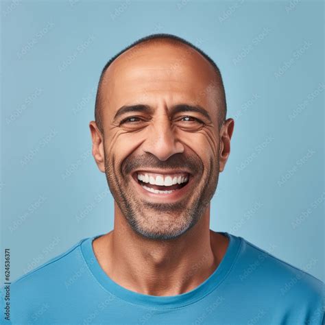 portrait   smiling middle aged man  gray hair closeup face