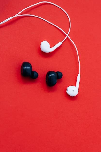 Premium Photo | Wireless headphones and headphones with wires