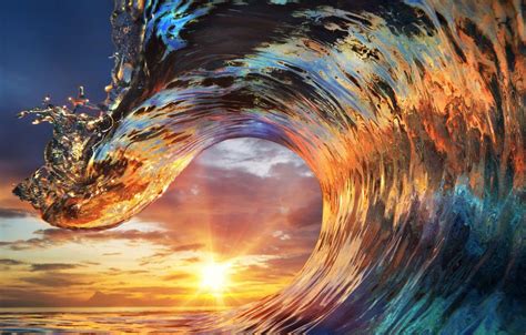 Ocean Wave Sunset Desktop Wallpapers - Top Free Ocean Wave Sunset