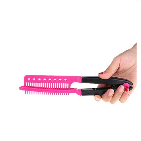 Beautiful Hairdressing Comb V Clip Straightener Hair Arrangement Comb ...
