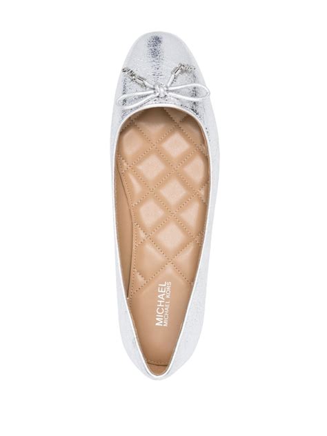 Michael Michael Kors Nori metallic-finish Leather Ballerinas - Farfetch