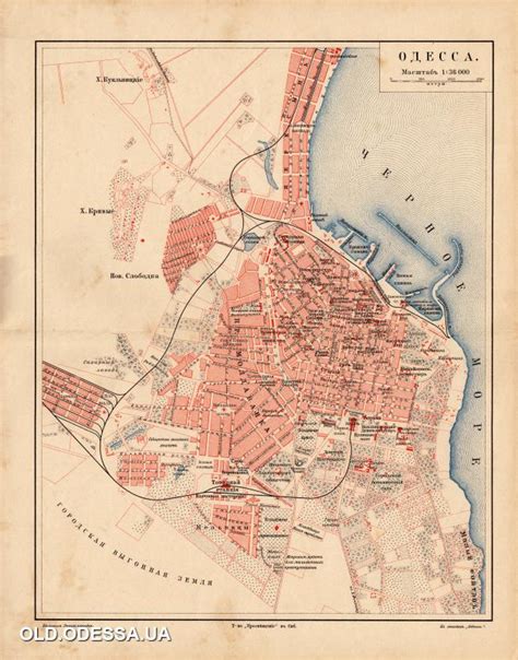 План Одессы из Большой энциклопедии. 1904 г. : Старая Одесса в фото ...
