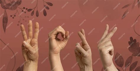 Premium Photo | Sign language with hands in studio