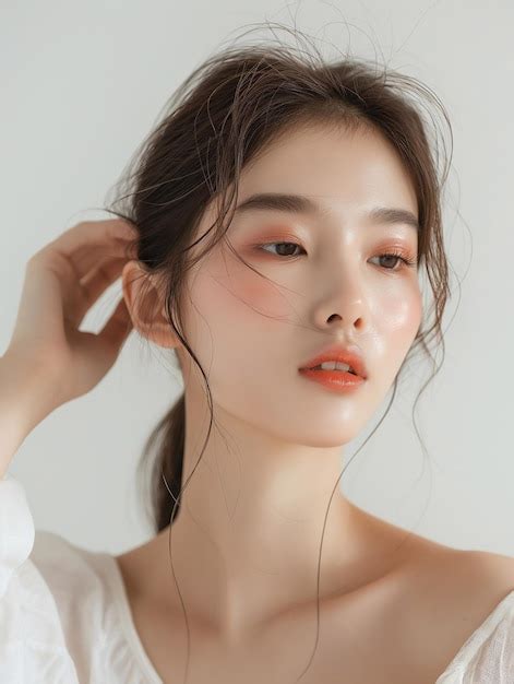 Beautiful Asian woman model For Cosmetics Supermodel generative ai art