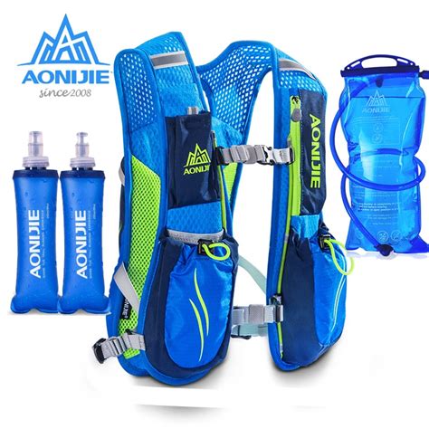 AONIJIE 5.5L Upgraded Outdoor Running Bag Backpacks Marathon Reflective Hiking Cycling Backpack ...