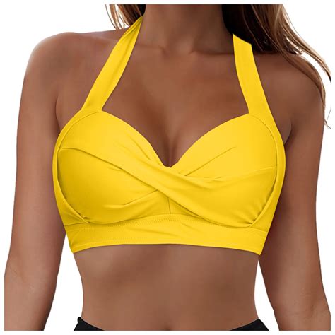 vigerkar Underwire Full Coverage Bikini Top for Women Halter Push Up