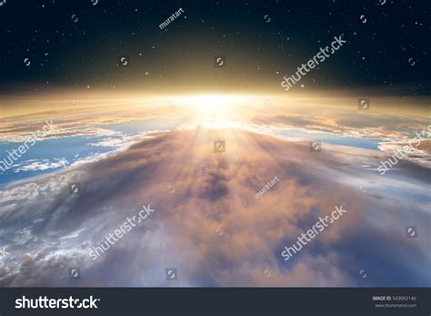 Planet Earth Spectacular Sunset Elements This Stock Photo 543092146 ...