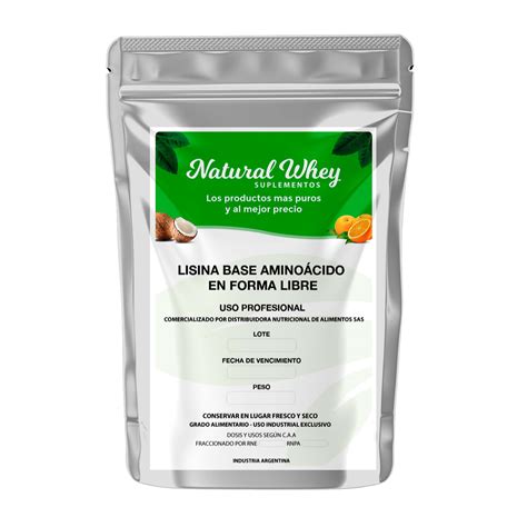 LISINA BASE AMINOÁCIDO EN FORMA LIBRE – Natural Whey Suplementos