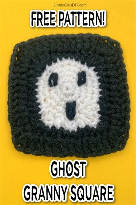 boho crochet ghost granny square  pattern single girls diy