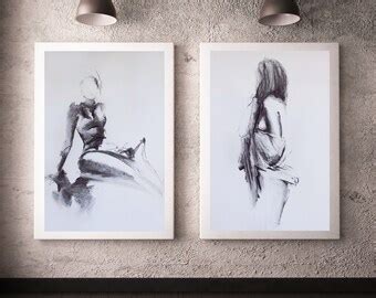 Two Nude Woman Art - Etsy