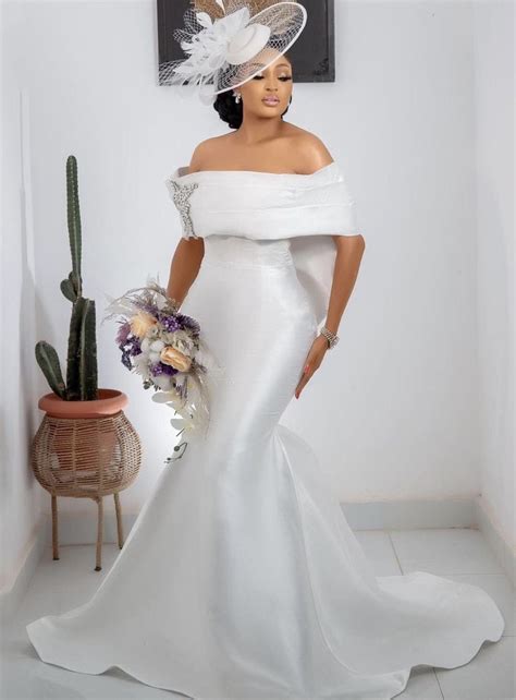 Mermaid Satin Wedding Gown | Classy wedding dress, Civil wedding