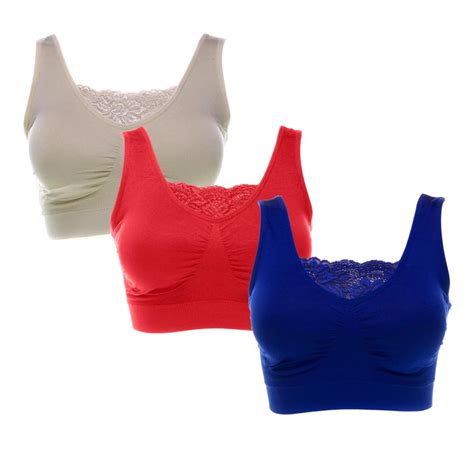 Rhonda Shear "Ahh" Bra 3-pack with Lace Inset - Walmart.com