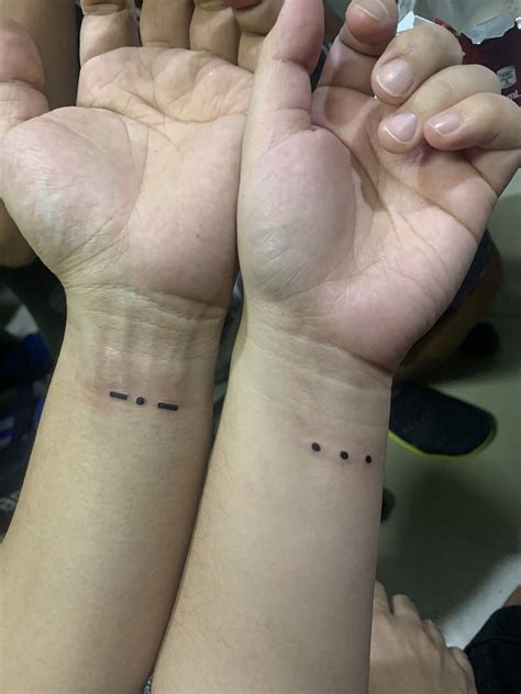 Morse code tattoo - Bronctattooaus.com