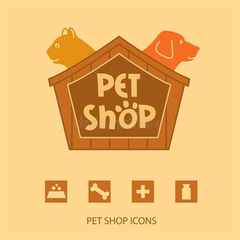 Логотип Petshop иллюстрация вектора. иллюстрации насчитывающей - 56417077