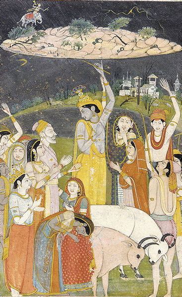 explained krishna pointing  eid moon painting