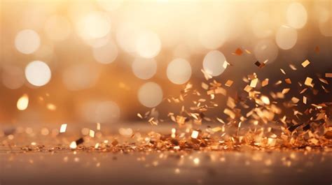 Premium Photo | A gold confetti falling on a surface