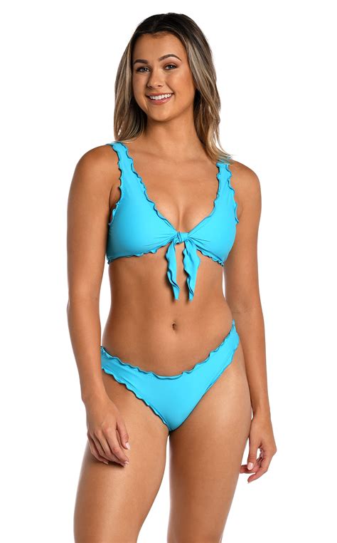 Snapklik.com : Hobie Womens Standard Ruffle Bralette Bikini Swimsuit Top