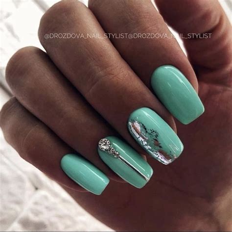 Идеи маникюра, летние ногти, бирюзовый маникюр | Formal nails, Nails ...