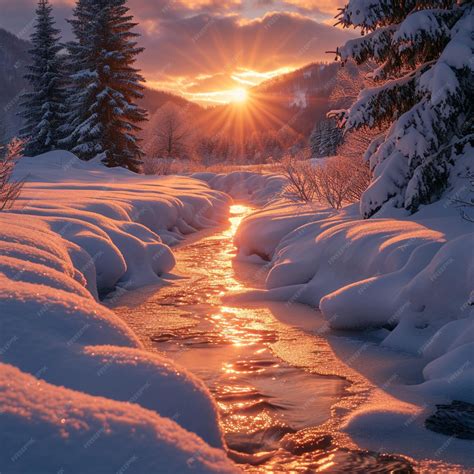 Premium Photo | Golden hour snowscapes Photographers secrets for