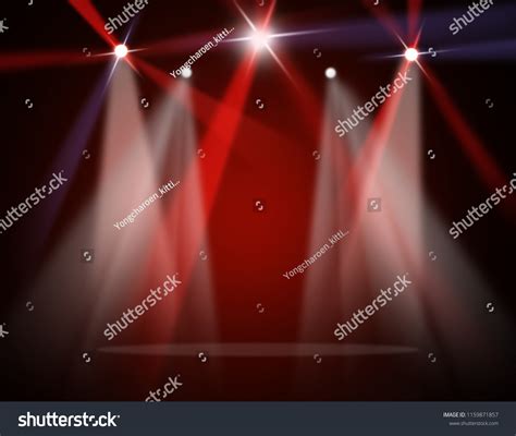 Concert On Stage Background Flood Lights Stock Illustration 1159871857 ...