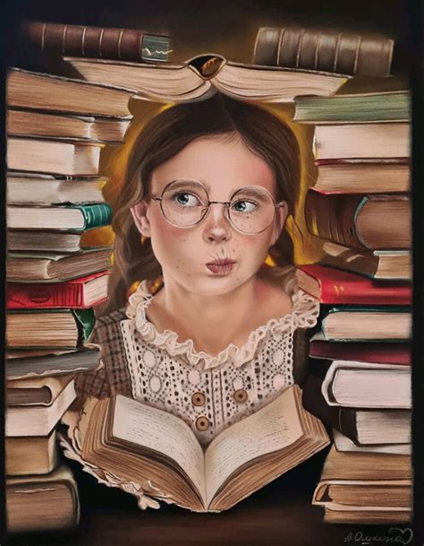Картина пастелью Волшебный мир книг в раме в интернет-магазине Ярмарка ...