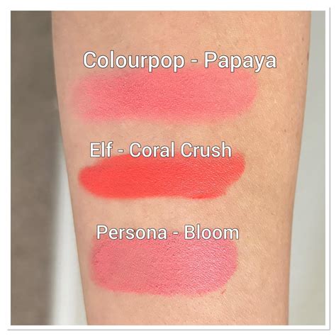 coral blush swatches cheek  included rolivemua
