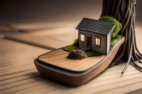 Premium AI Image | a miniature house