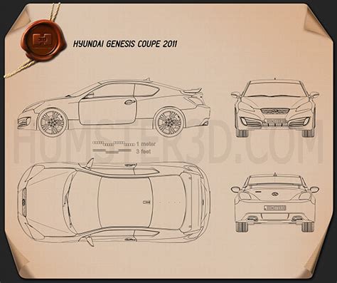Car blueprint hyundai tiburon gt - usayare