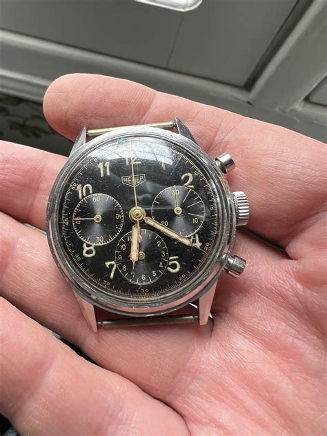 [WTS] Heuer Pre-Carrera 2447 Big-Eye Oversized Gilt Black & Radium ...
