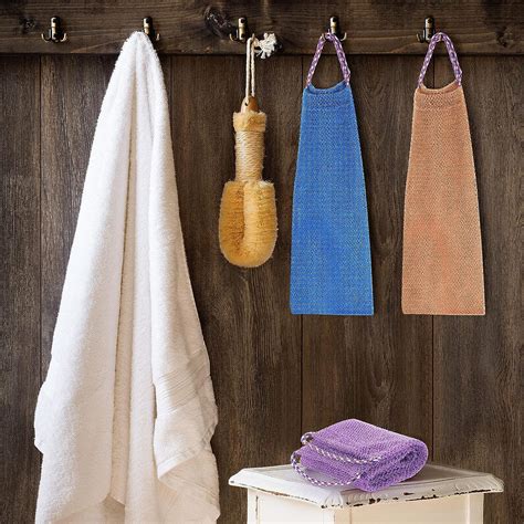 African Bathing Sponges Set - 3 Pieces Back Scrubbers & Net Smoother