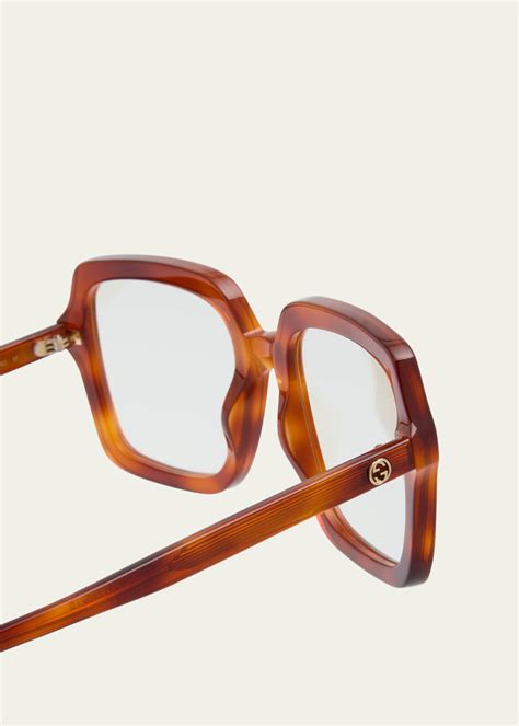 Gucci Polarized Square Havana Acetate Sunglasses - Bergdorf Goodman