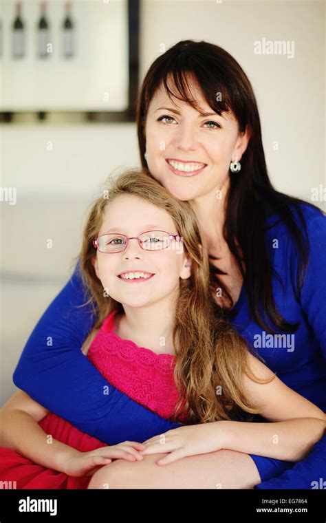 beautiful mom  daughter  res stock photography  images alamy