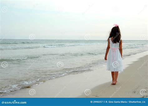 girl walking  beach stock image image  tropical sand