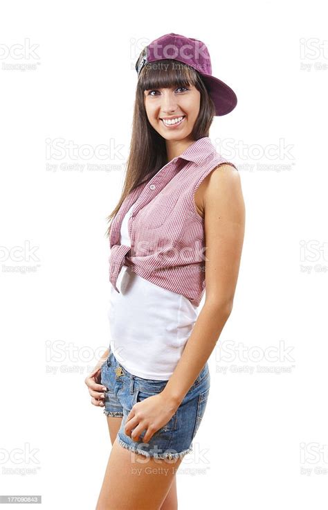 Young Beautiful Slim Girl Portrait Stock Photo - Download Image Now ...