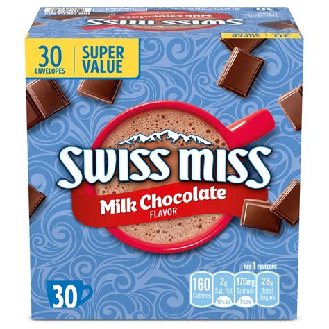 Swiss Miss Classic Milk Chocolate Hot Cocoa Mix, Single Serve 30 Count