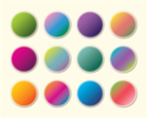 colored circles vector art icons  graphics