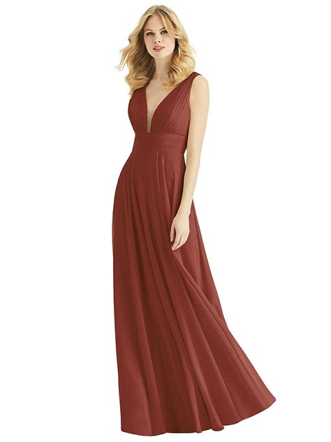 Bella Bridesmaids Bridesmaid Dress Bb109 In Auburn Moon & Light Nude