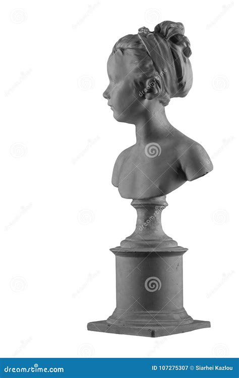 plaster figure   bust   girl portrait  louise stock image