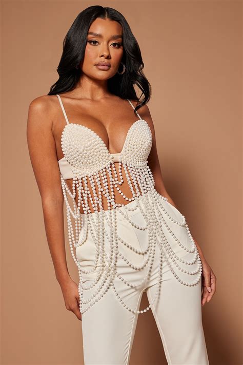 Bella Embellished Pant - Ivory | Fashion Nova