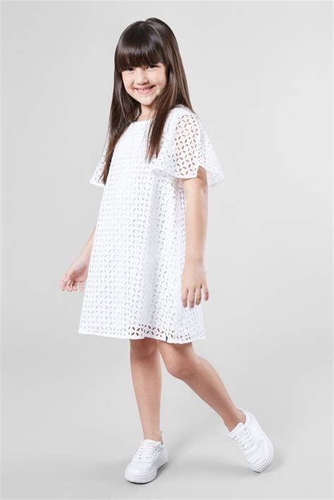 Vestido Branco Infanto Juvenil - Vestido branco infantil | Moda infanto juvenil, Vestido fácil, Vestidos ...