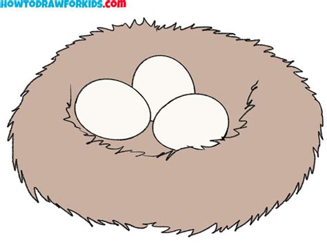 How to Draw a Bird Nest - Easy Drawing Tutorial For Kids