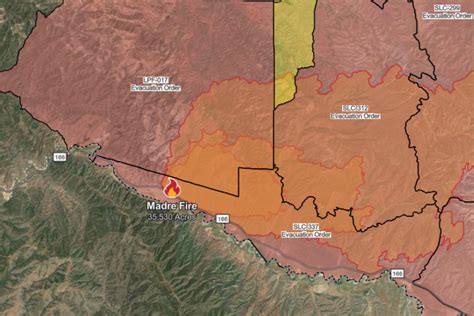 Madre Fire Map: California Wildfire Engulfed 35,000 Acres in 24 Hours ...