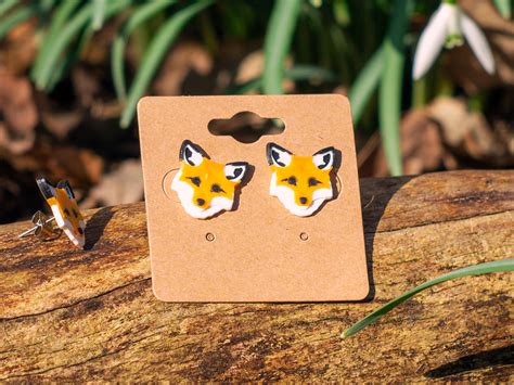 fox stud earring  geeky goblin makerworld