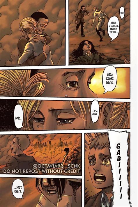Attack on Titan ending chapter manga panel colored | Attack on titan ...