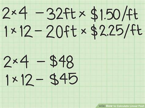 how to calculate linear feet