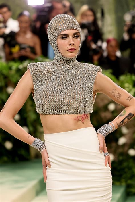 Cara Delevingne Shines Bright With A Jewelled Body Armour At The 2024